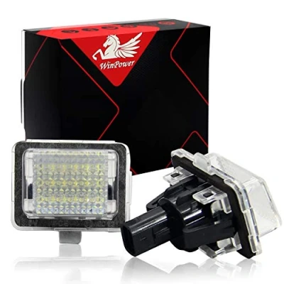 Bild av WinPower Error Free 18 SMD LED Number License Plate Light Montering Coola vita lampor Glödlampa 6000K 2012 2014 W204 (5D), W212, W216, W221, W207, 2 Pieces