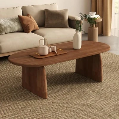 Bild av wood round coffee tables living room,Coffee table for Room,modern table,round with storage,rectangle table, solid table,for room, bedroom (Col