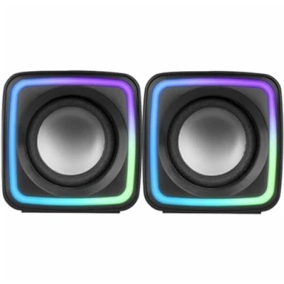 Bild av Mars Gaming MSCUBE svart, kompakt RGB spelhögtalare, 8 W DSP ljudprocessor, volymkontroll