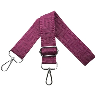 Bild av axelrem för väska väskremmar ombyte, justerbar väskrem bred 3,8 cm med silver karbinhake fickband bärrem handväskor dam, ren ros, K29