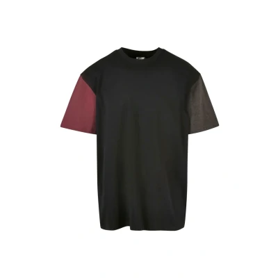 Bild av Urban Classics Oversized Colorblock Tshirt med print, Storlek: Small, Black