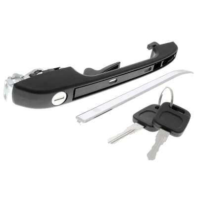 Bild av VAICO V10 6148 Poignée de Porte avant gauche avec clé, cylindre fermeture noir Qualité originale AUDI: 100 C3 Berline