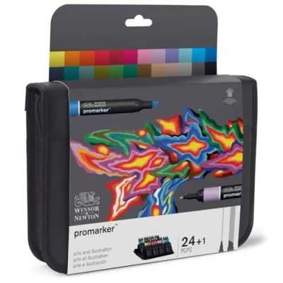 Bild av Winsor &amp; Newton ProMarker Layoutmarkör set, paket med 24