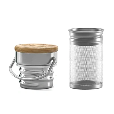 Bild av BeMaxx ersättningskapsyler för bambu ACTIVE FLASK flaskor i alla storlekar (950 ml, 530 ml) BPA fria, läckagesäkra (kapsyl rostfritt stål, bambuflaska)