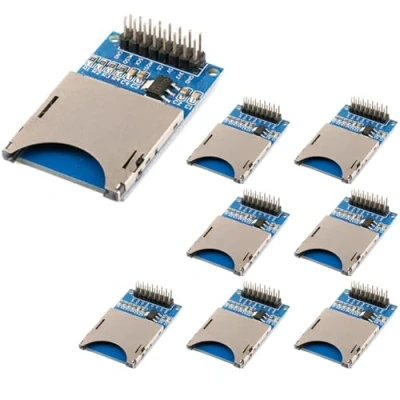Bild av 8 stycken SD kortmoduler för kortläsarmoduler i Arduino och andra mikrostyrenheter minnesmodul TF kort SPI gränssnitt