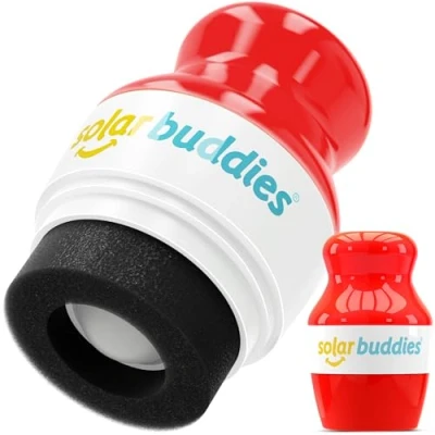 Bild av Solar Buddies Solskyddsapplikator Röd Påfyllningsbar Roll on Svampapplikator för Solskydd, Solkräm &amp; Lotion Barn, Vuxna Familjer Innehåller 100 ml