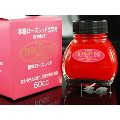 Bild av Platinum Bläckflaska Pigment 60ML Rose Red Gratis gravyr