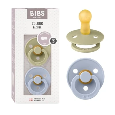 Bild av BIBS napp Colour 2 pack 6 18 mån, khaki/dusty blue