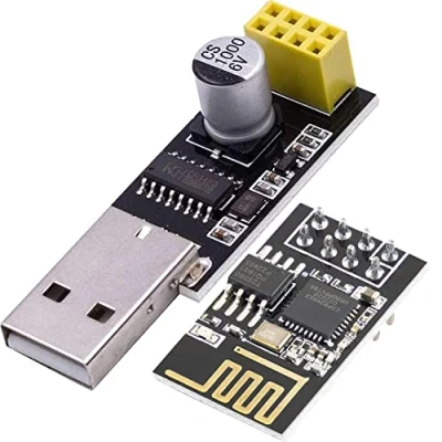 Bild av AZDelivery ESP8266 ESP 01S med USB Adapter Wlan WiFi Modul kompatibel Arduino inklusive en E Book!