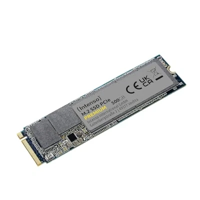 Bild av Intenso 500 GB M.2 SSD PCIe Premium, upp till 2100 MB/s, (PCI Express Gen.3x4 NVMe 1.3, Solid State Drive)