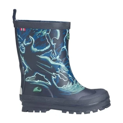 Bild av viking Unisex Jolly Print Rain Boot, Marinblå blågrön, 35 EU Weit