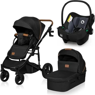 Bild av LIONELO Mari Tour 3 i 1 barnvagn upp till 22 kg kombibarnvagn, bilstol, justerbart ryggstöd, 5 punktsbälte, terränggående 360 hjul, dämpning, skydd, XXL, buggy