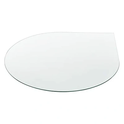 Bild av [neu.haus] Droppformad härdat ESG säkerhetsglas bordsskiva Ø 900 x 8 mm matbord soffbord eldstad dyna