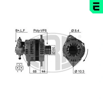 Bild av ERA 210322A Alternateur 14V 100A OPEL: Astra H 3/5 portes, Meriva A, GTC, VAUXHALL: Mk5