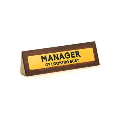 Bild av Boxer Gifts manager Of Looking Busy Desk plakett skylt rolig boss &amp; gåvor kollega hemlig jultomte nyhet kontorsskrivbord tillbehör
