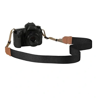 Bild av MoKo Camera Strap, Cotton Woven Adjustable Universal Neck &amp; Shoulder Strap for Video Camcorder, Binoculars, and Nikon/Canon/Sony/Minolta/Panasonic/SLR/DSLR Digital Cameras, Black
