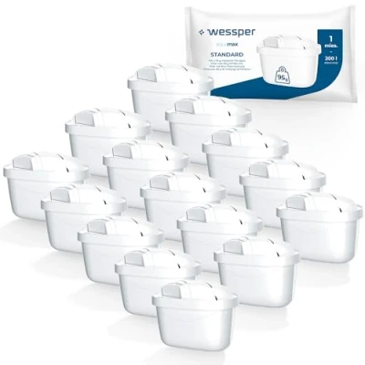 Bild av Wessper Vattenfilterpatroner kompatibla med BRITA vattenfilter Maxtra, AmazonBasics, 15 pack