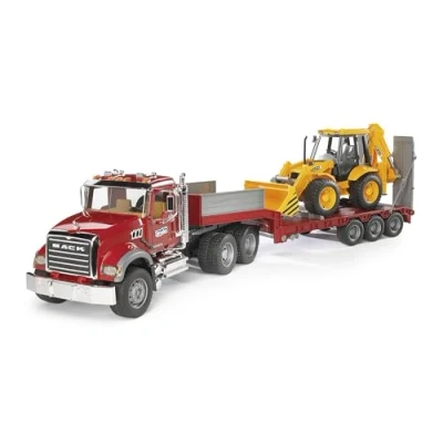 Bild av MACK Granite Truck Low Loader with JCB 4CX Backhoe