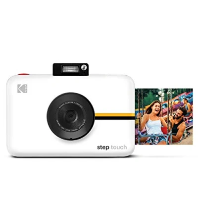 Bild av KODAK Step Touch Instant Camera med 3,5 tums LCD skärm (Vit) Bluetooth skrivare ZINK teknik, 1080p HD video, 10x zoom och app