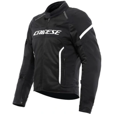Bild av DAINESE Air Frame 3 Tex Jacket, sommar motorcykeljacka i tyg, med vindtätt foder, herr, svart/vit, 60