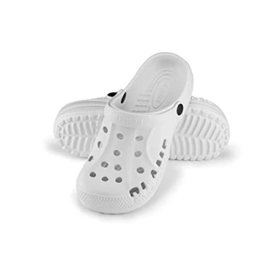 Bild av ESTRO Trädgårdsskor Herr Tofflor Dam Unisex Trädgård Clogs Gummi Lätta Sommar A78 (41, Vit)