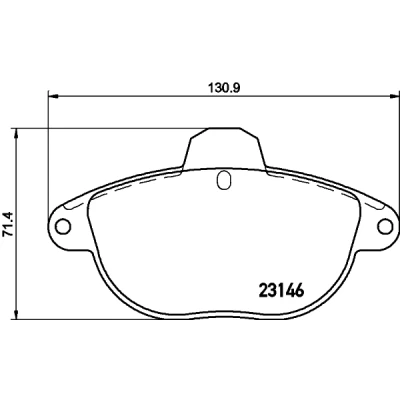 Bild av HELLA 8DB 355 019 281 Jeu de plaquettes frein contact signal d&#039;usure inclus avec accessoires CITROËN: Xantia 3/5 portes, 5 portes