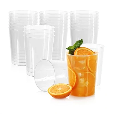 Bild av COM FOUR® 24x återanvändbara dricksmuggar för fester, camping och på språng diskmaskinssäkra plastglas plastmuggar festivalservis