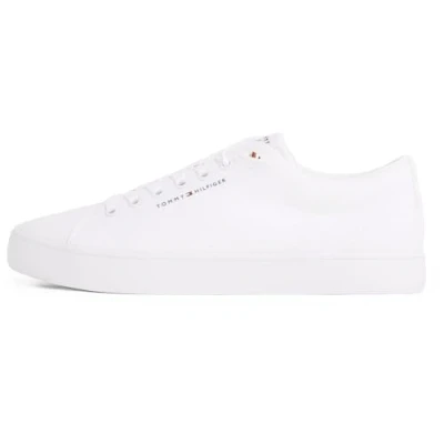 Bild av Tommy Hilfiger herr Th Hi Vulc låg kärna kanvas Fm0fm05396 topp, Vitt, 45 EU