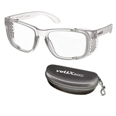 Bild av voltX &#039;CRYSTAL&#039; förstorade lässkyddsglasögon UKCA &amp; CE EN166F certifierade (+2,5 dioptre, klar lins) anti dimbelagd UV400 lins + fodral