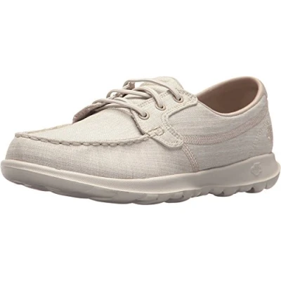 Bild av Skechers Dam Go Walk Lite 15433 bred båtsko, Beige brungrå, 38 EU