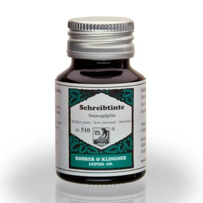 Bild av Rohrer &amp; Klingner skrivbläck, smaragdgrön, 50 ml glas