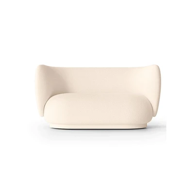 Bild av Ferm Living Rico 2 seater Sofa Soffa för personer Wool Bouclé Off White W148 x D84 H76.5 cm