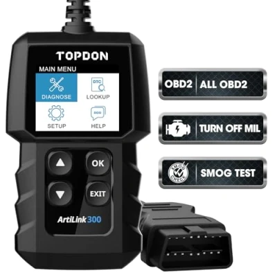 Bild av TOPDON OBD2 diagnostikenhet AL300 bil universal fordon felkodsläsare med fulla funktioner, läsning och radering av koder för att stänga motorindikatorlampan