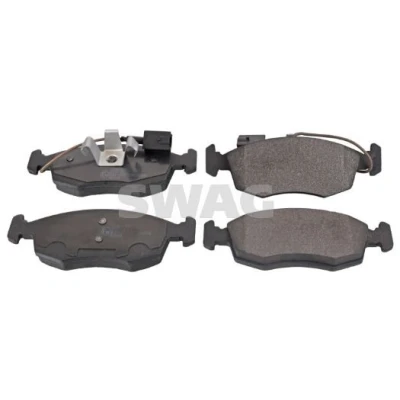 Bild av SWAG 70 91 6858 Jeu de plaquettes frein Essieu avant contact signal d&#039;usure inclus avec clip piston FIAT: 500 3 portes