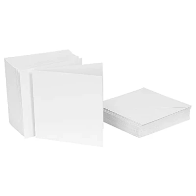 Bild av Ideen mit Herz vikbart kortset blankt vikbara kort med kuvert 50 och för egendesign (kortstorlek 14,5 x cm kvadratisk)
