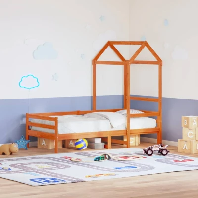 Bild av Tak till barnsäng vaxbrun 98x70x176,5 cm massiv furu