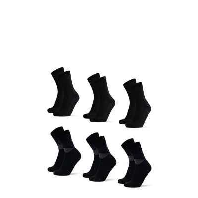 Bild av Danish Endurance 6 PACK Ultrasoft Strumpor, Storlek: 43 47, Multicolor black argyle blue