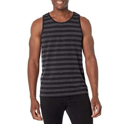 Bild av Amazon Essentials Men&#039;s Linne normal passform, Kolsvart ljung/Svart, XS
