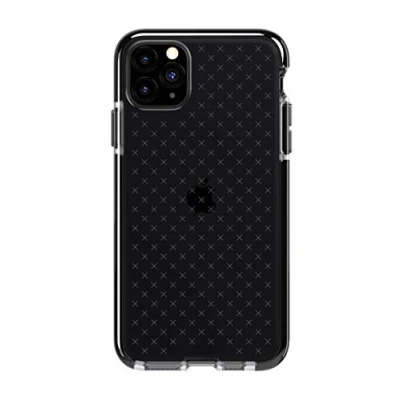 Bild av Tech21 T21 7281 skyddande Apple iPhone 11 Pro Max skal tunt mönstrat bakskydd med FlexShock Evo Check rökig/svart