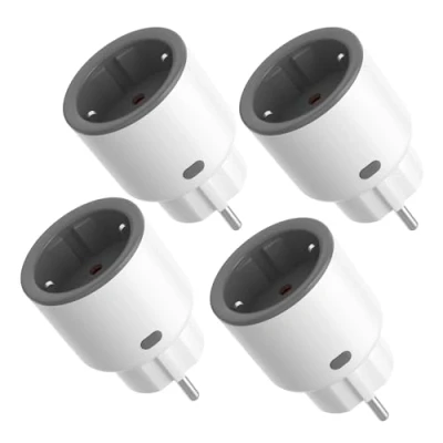 Bild av SONOFF S60 (Type F) Smart Plug Wifi 16A 4000W, Socket 2.4G med Energiövervakning, Överbelastningsskydd, Röststyrning, Kompatibel Alexa/Google Home (4 Pack)