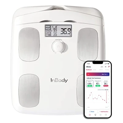 Bild av InBody H20B Smart analysator för hela kroppen, digital våg BMI mätverktyg, kroppsfettanalysator, muskelmassa inkroppsvåg Bluetooth ansluten, mjuk vit