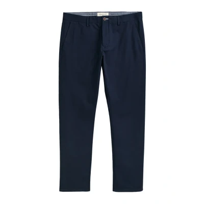 Bild av GANT Slim tech PREP chinos klassiska byxor för män, marinblå, standard, 36W x 32L