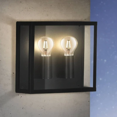 Bild av EGLO Utomhusvägglampa Alamonte 1 2 lampor up/up kvadrat