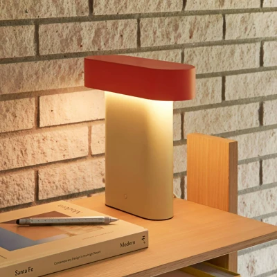 Bild av Hübsch LED bordslampa Sleek, ljusgrön/röd, järn, PC