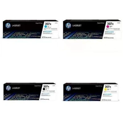 Bild av HP originaltoner multipack 207X (vardera 1 x W2210X W2211X W2212X W2213X) för Color Laserjet Pro M255 M282 M283