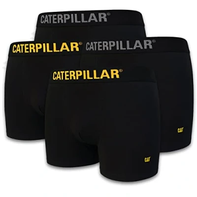 Bild av Caterpillar CAT Boxershorts svarta storlekar M, L, XL, XXL, XXXL, 2XL, 3XL för män, korta kalsonger retroshorts, etikettfria 4 8 pack, svart, XL