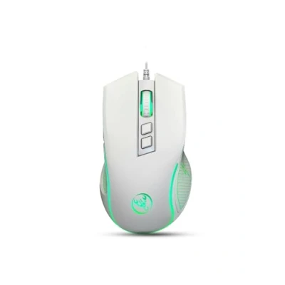 Bild av HXSJ X100 Spelmus,Ergonomiska Spelmöss med 7 Färger LED Bakgrundsbelysning, 3600DPI Justerbar Optisk Sensor Datormus,för PC,Laptop,Mac,Game Vit