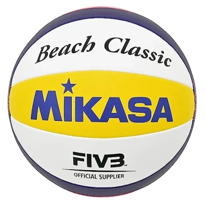 Bild av MIKASA BV551C, 10 panel ball, Blå, Vit, Gul, Komposit, Nylon, Utomhus, 66 68 cm, FIVB