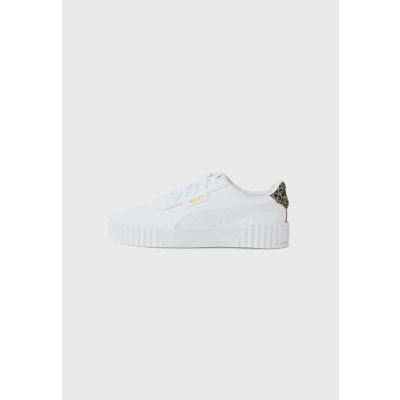 Bild av Puma dam Carina 3.0 Animal Flair sneakers, vitt guld, 3.5 UK, vit 36 EU