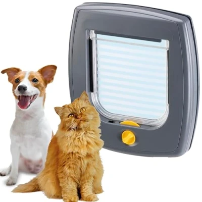 Bild av Ferplast kattklaff, hundklaff, för glasdörrar, väggar, dörr katter och små hundar, 4 vägs kontrollerbar ingång utgång, universell installation, delvis tunnel, SWING 3 liten storlek,